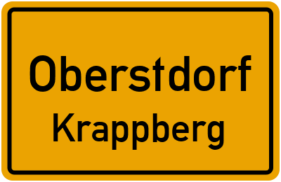 Ortsschild Oberstdorf Krappberg