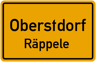 Straßenverzeichnis Oberstdorf Räppele