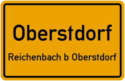 Straßenverzeichnis Oberstdorf Reichenbach b.Oberstdorf