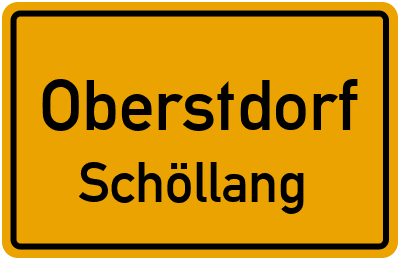 Ortsschild Oberstdorf Schöllang