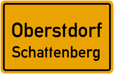 Ortsschild Oberstdorf Schattenberg