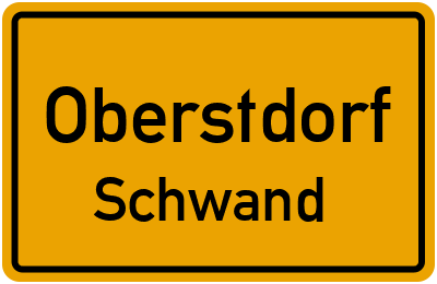 Ortsschild Oberstdorf Schwand