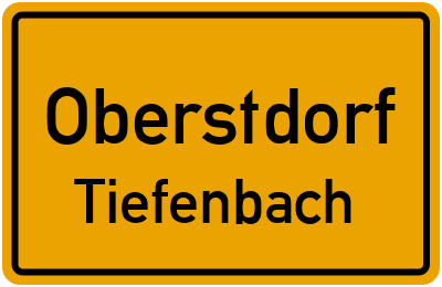 Ortsschild Oberstdorf Tiefenbach