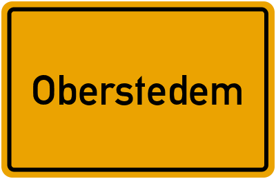 Ortsschild von Gemeinde Oberstedem in Rheinland-Pfalz