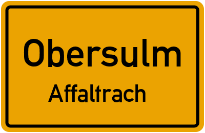 Straßenverzeichnis Obersulm Affaltrach
