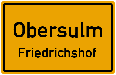 Straßenverzeichnis Obersulm Friedrichshof