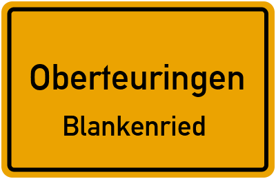 Ortsschild Oberteuringen Blankenried