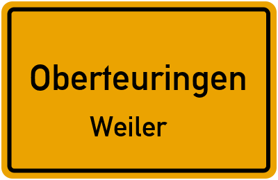 Ortsschild Oberteuringen Weiler