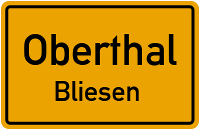 Straßenverzeichnis Oberthal Bliesen