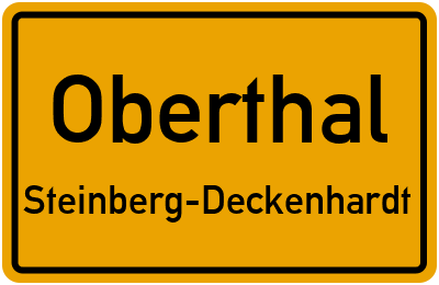 Straßenverzeichnis Oberthal Steinberg-Deckenhardt