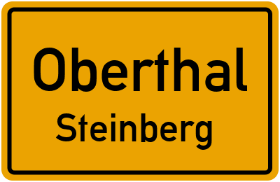 Ortsschild Oberthal Steinberg