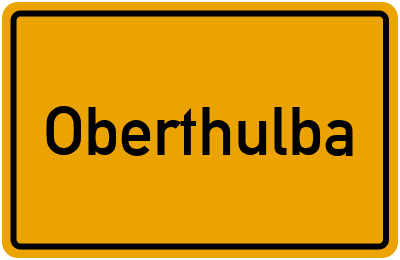 Ortsschild von Markt Oberthulba in Bayern