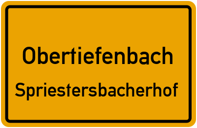 Straßenverzeichnis Obertiefenbach Spriestersbacherhof