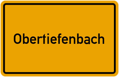 Ortsschild von Obertiefenbach in Rheinland-Pfalz