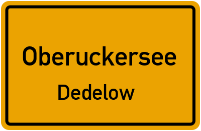 Straßenverzeichnis Oberuckersee Dedelow