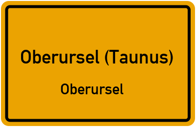Straßenverzeichnis Oberursel (Taunus) Oberursel