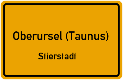 Straßenverzeichnis Oberursel (Taunus) Stierstadt