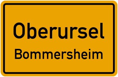 Straßenverzeichnis Oberursel Bommersheim
