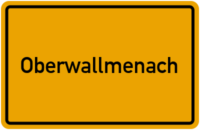 Ortsschild von Gemeinde Oberwallmenach in Rheinland-Pfalz