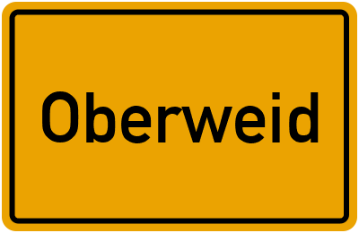 Ortsschild von Gemeinde Oberweid in Thüringen