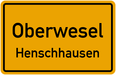 Straßenverzeichnis Oberwesel Henschhausen