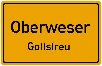 Ortsschild Oberweser Gottstreu