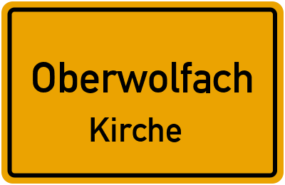 Straßenverzeichnis Oberwolfach Kirche