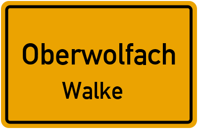 Straßenverzeichnis Oberwolfach Walke
