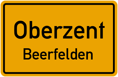 Ortsschild Oberzent Beerfelden