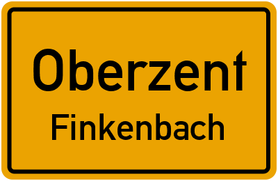 Ortsschild Oberzent Finkenbach