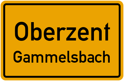 Ortsschild Oberzent Gammelsbach