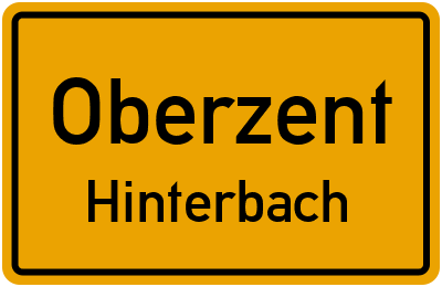 Ortsschild Oberzent Hinterbach