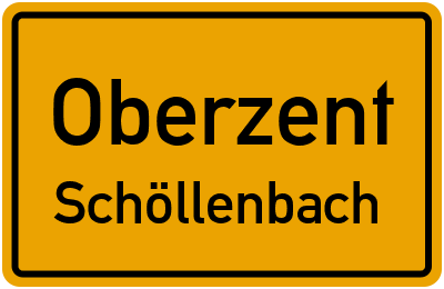 Ortsschild Oberzent Schöllenbach