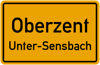 Ortsschild Oberzent Unter-Sensbach