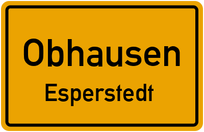Straßenverzeichnis Obhausen Esperstedt