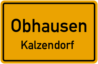 Straßenverzeichnis Obhausen Kalzendorf