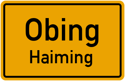 Straßenverzeichnis Obing Haiming
