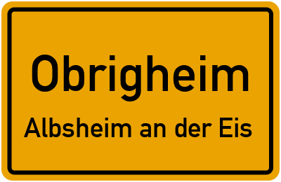 Straßenverzeichnis Obrigheim Albsheim an der Eis