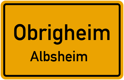 Straßenverzeichnis Obrigheim Albsheim