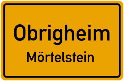 Straßenverzeichnis Obrigheim Mörtelstein
