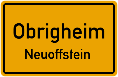 Straßenverzeichnis Obrigheim Neuoffstein