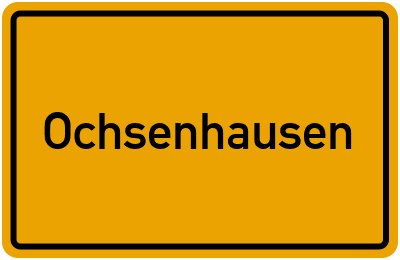 Ortsschild von Stadt Ochsenhausen in Baden-Württemberg