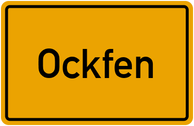 Ortsschild von Gemeinde Ockfen in Rheinland-Pfalz