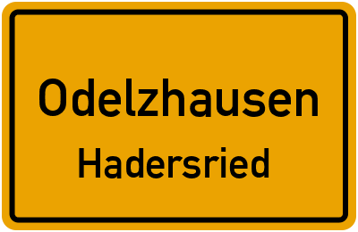 Straßenverzeichnis Odelzhausen Hadersried