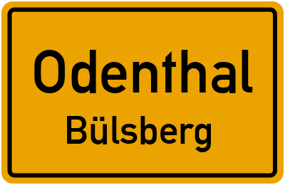 Ortsschild Odenthal Bülsberg