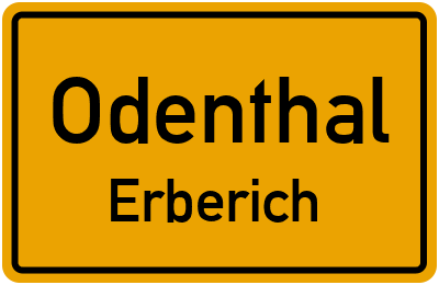 Ortsschild Odenthal Erberich