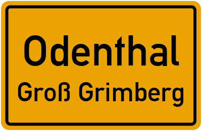 Straßenverzeichnis Odenthal Groß Grimberg