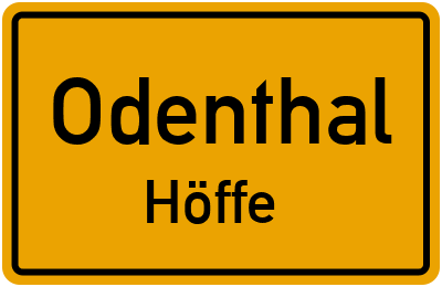 Straßenverzeichnis Odenthal Höffe