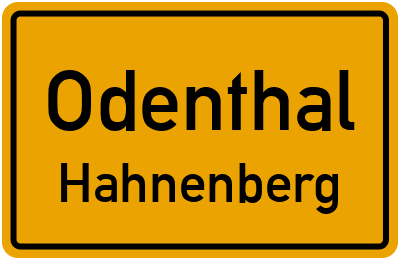Ortsschild Odenthal Hahnenberg