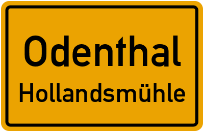Straßenverzeichnis Odenthal Hollandsmühle